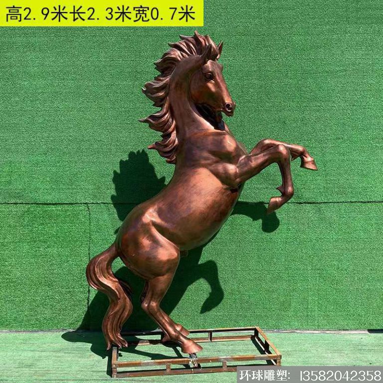 古铜色铜马雕塑加工厂家 铜马雕塑定制